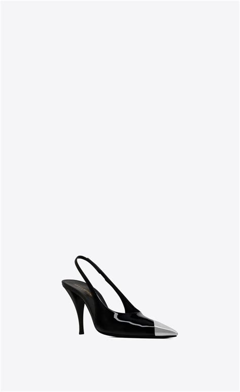 ysl vesper shoes|Vesper slingback pumps in patent leather .